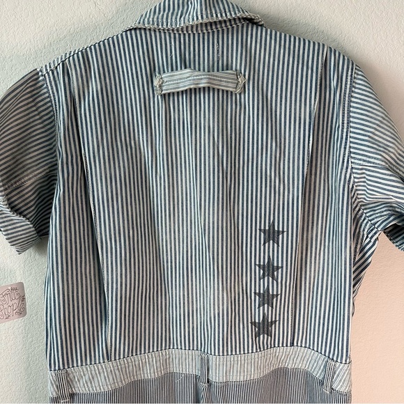NWT Free People Motor City Striped Jumpsuit SZ L - Picture 11 of 11